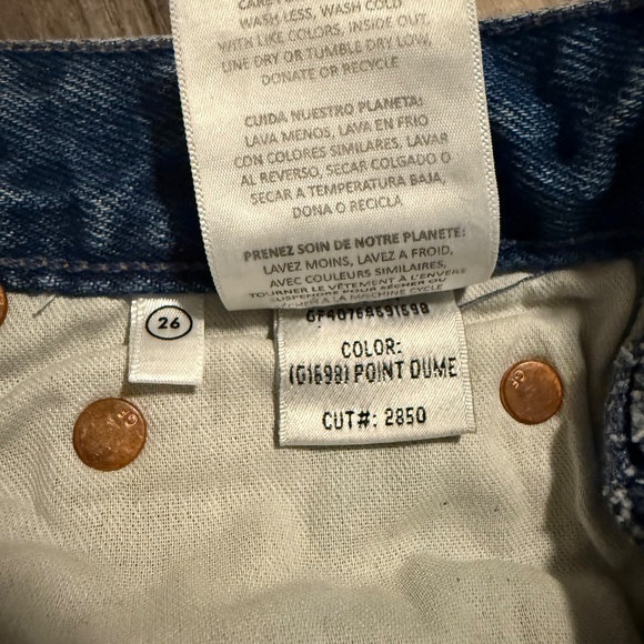 GrIfrnd The Helena Cut Off High Rise Distressed Denim Shorts Size 26 - Picture 4 of 4